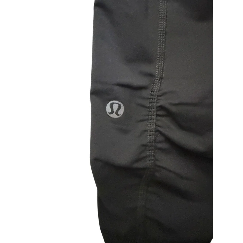 Lululemon Race With Grace Gray‎ Waist Crop Running Leggings Women 6